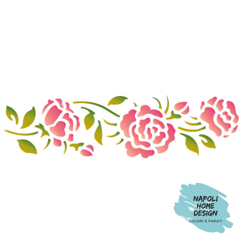 Stencil Rose cm 60x7 by Stamperia. – Napoli Home Design