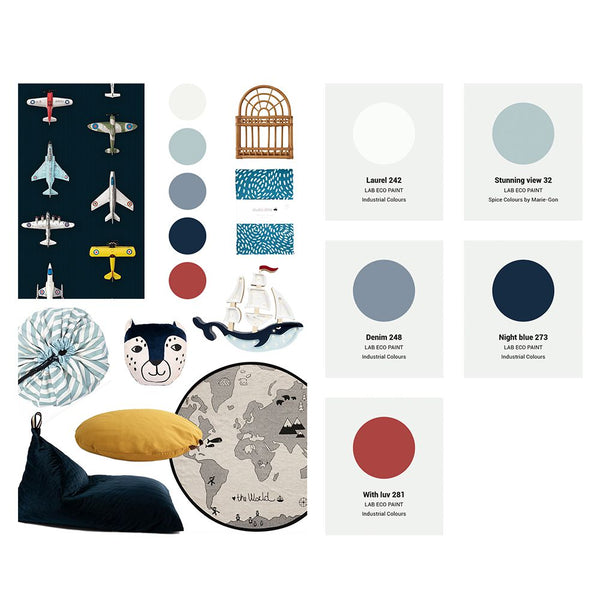 Carta da Parati Studio Ditte Airplanes Wallpaper Dark