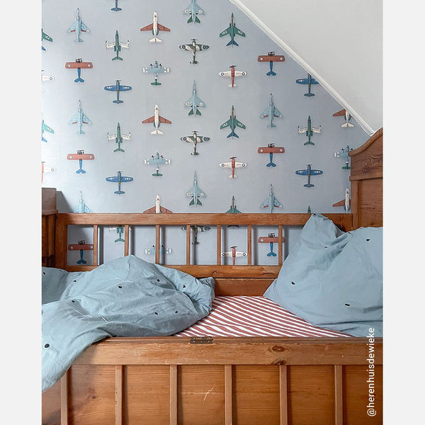 Carta da Parati Studio Ditte Airplanes Wallpaper Light Blue