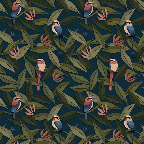 Carta da Parati Studio Ditte Birds Wallpaper Blue