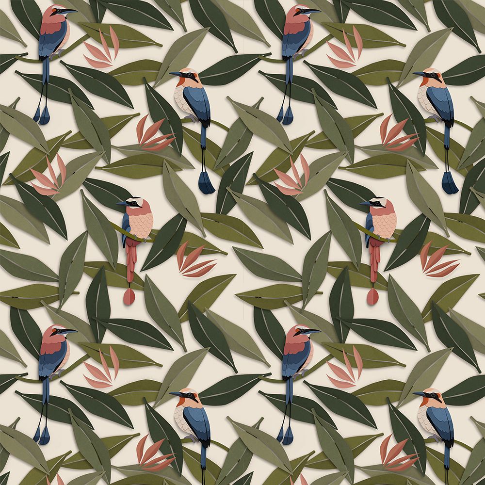 Carta da Parati Studio Ditte Birds Wallpaper Cream