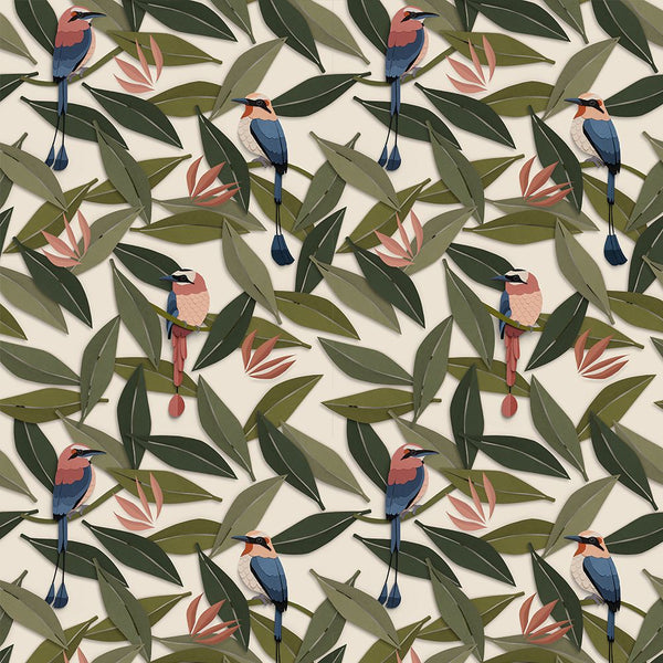 Carta da Parati Studio Ditte Birds Wallpaper Cream