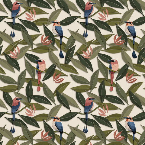 Carta da Parati Studio Ditte Birds Wallpaper Cream