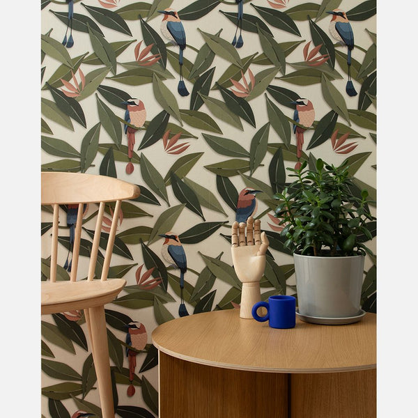 Carta da Parati Studio Ditte Birds Wallpaper Cream