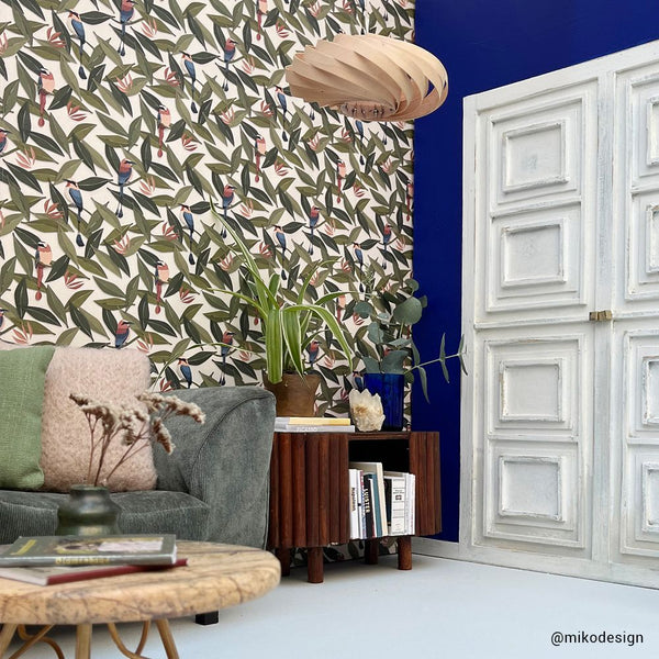 Carta da Parati Studio Ditte Birds Wallpaper Cream