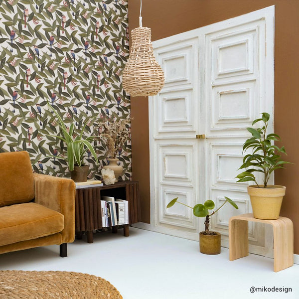 Carta da Parati Studio Ditte Birds Wallpaper Cream