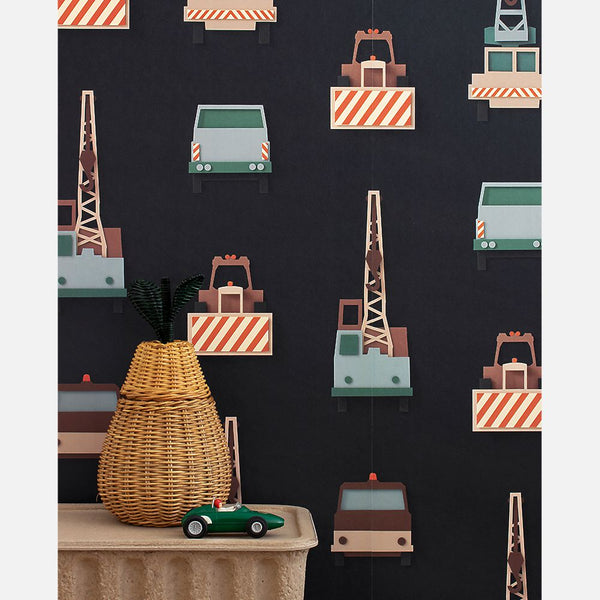 Carta da Parati Studio Ditte Crane Truck Wallpaper Dark