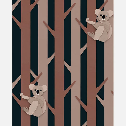 Carta da Parati Studio Ditte Koala Wallpaper Choco