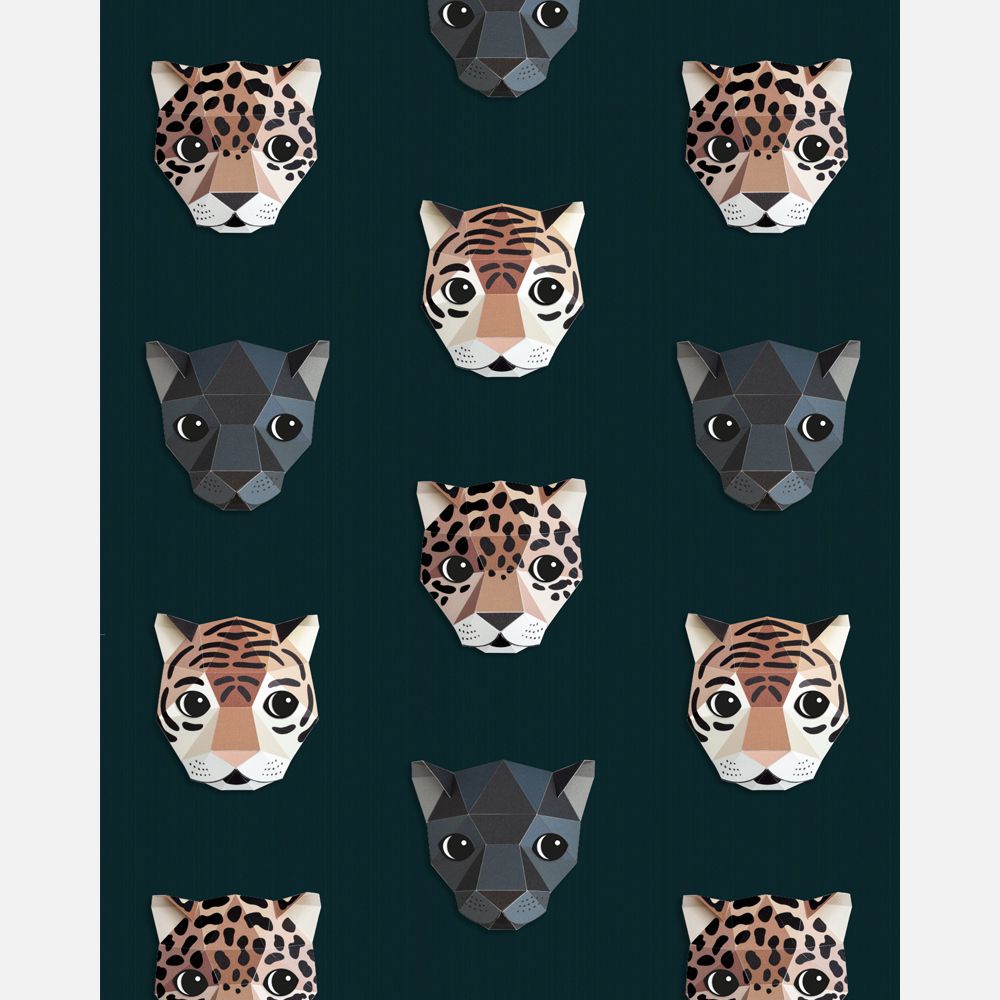 Carta da Parati Studio Ditte Panthera Wallpaper Dark