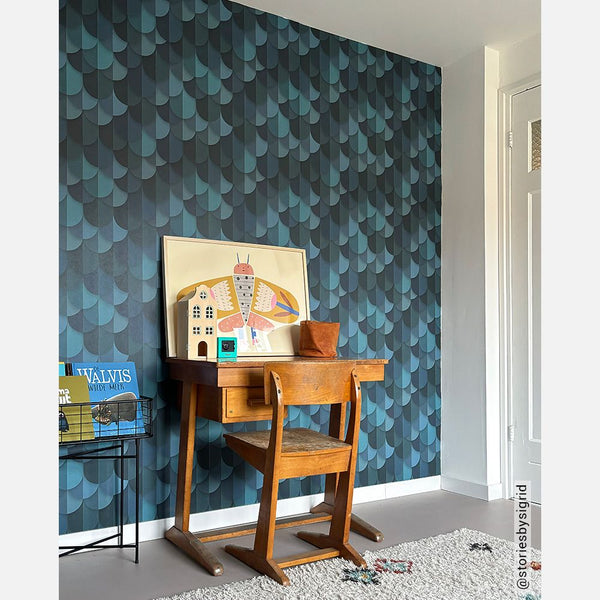 Carta da Parati Studio Ditte Waterfall Wallpaper Blue