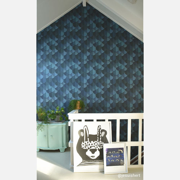 Carta da Parati Studio Ditte Waterfall Wallpaper Blue