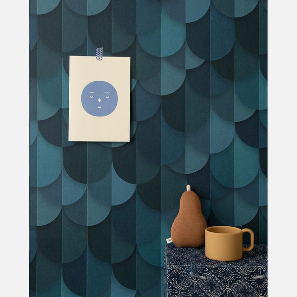 Carta da Parati Studio Ditte Waterfall Wallpaper Blue