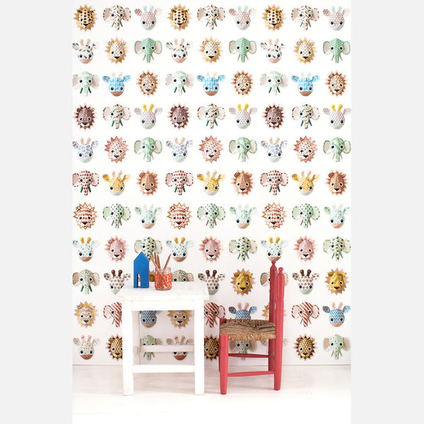 Carta da Parati Studio Ditte Wild Animals Wallpaper Sweet