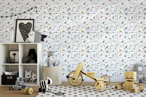 Carta da parati Kids Walls cod. 45844 Marburg Wallpaper