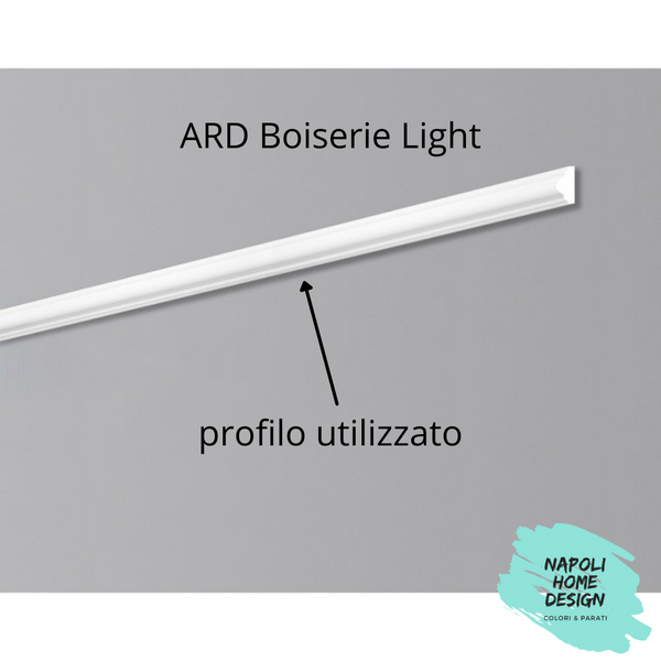 Coppia Pannello Preassemblato per Boiserie Light in polimero Ard Italia Serie CW10 misura 30x30 cm